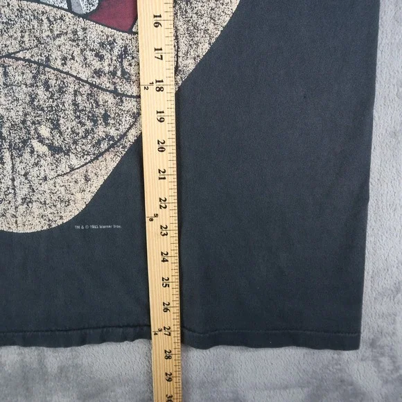 Vintage 90s Warner Bros Tasmanian Devil T-Shirt XL 1993 Black Made In USA - Picture 11 of 13